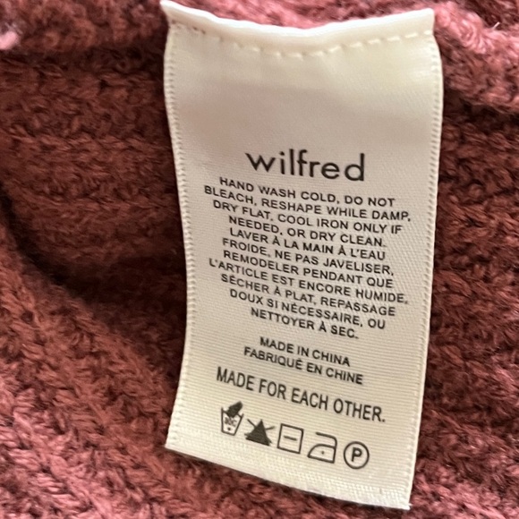 Aritzia Wilfred Seville 100% Merino Wool Knit Dress Size XS In Pink Rose - Picture 11 of 14